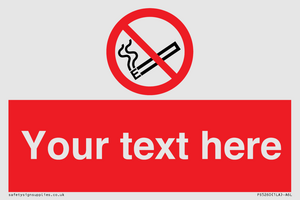 Custom No E-cigarettes / Vaping Sign